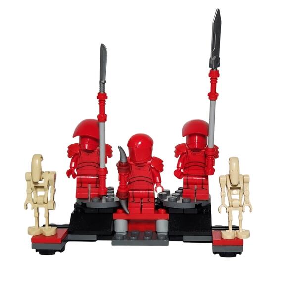 Lego Star Wars Elite Praetorian Guard Lot Of 3 W/ Platform And 2 Battle Droids - Picture 1 of 7